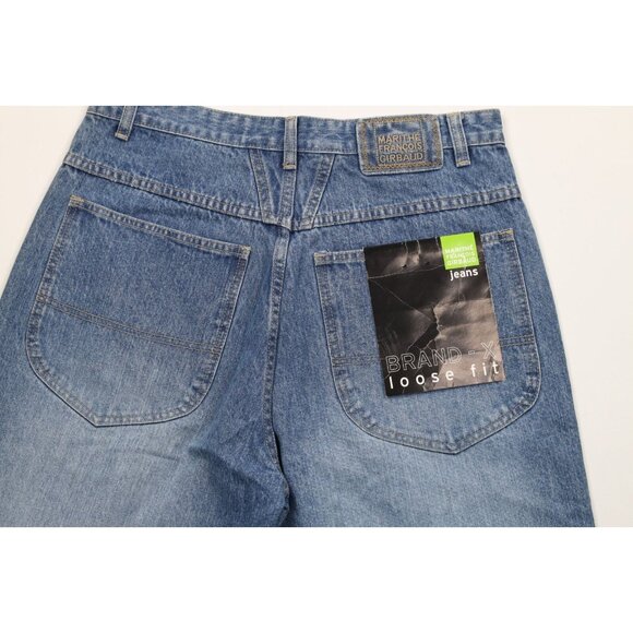 NOS Vintage 90s Marithe Francois Girbaud Mens 32 Loose Denim Jean Shorts Blue - Picture 9 of 11